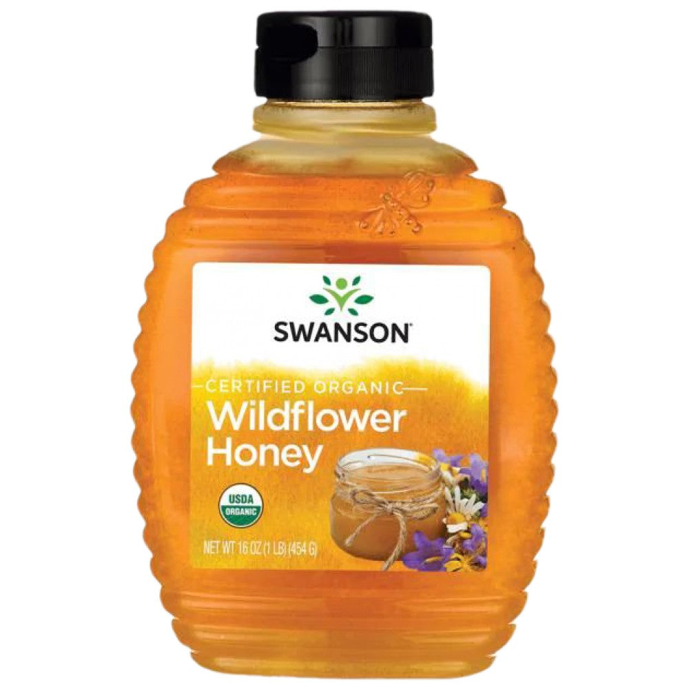 Honey de fleurs sauvages certifiés biologiques 454 grammes