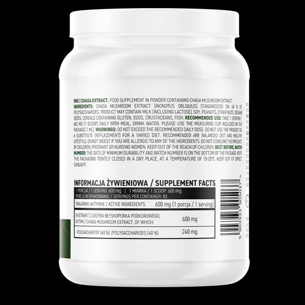 Chaga extrait de poudre de 50 grammes