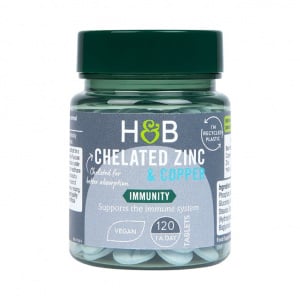 Zinc et cuivre chélé 15 mg - 120 comprimés