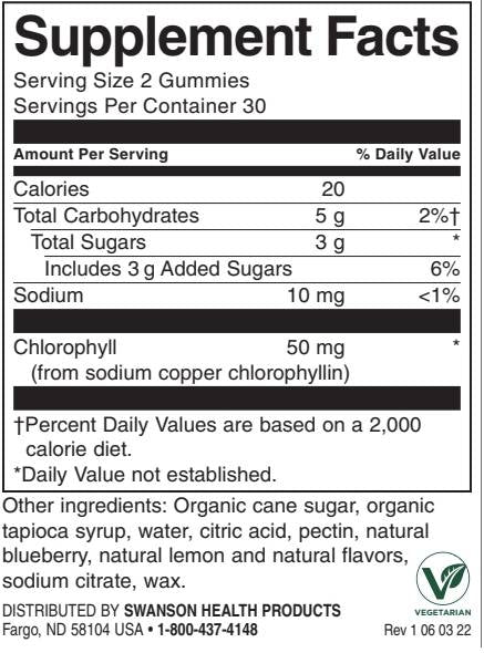 Gummies de désintoxication chlorophylle | Blearberry - 60 comprimés à croquer