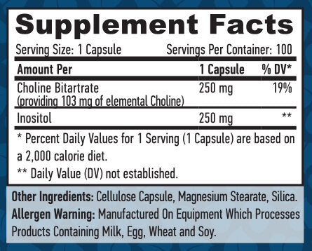 Choline et inositol/100 VCAPS