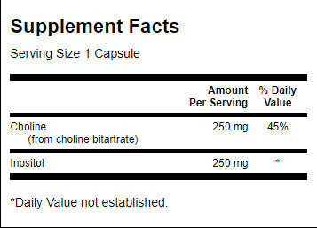Choline et inositol 250 mg - 250 capsules