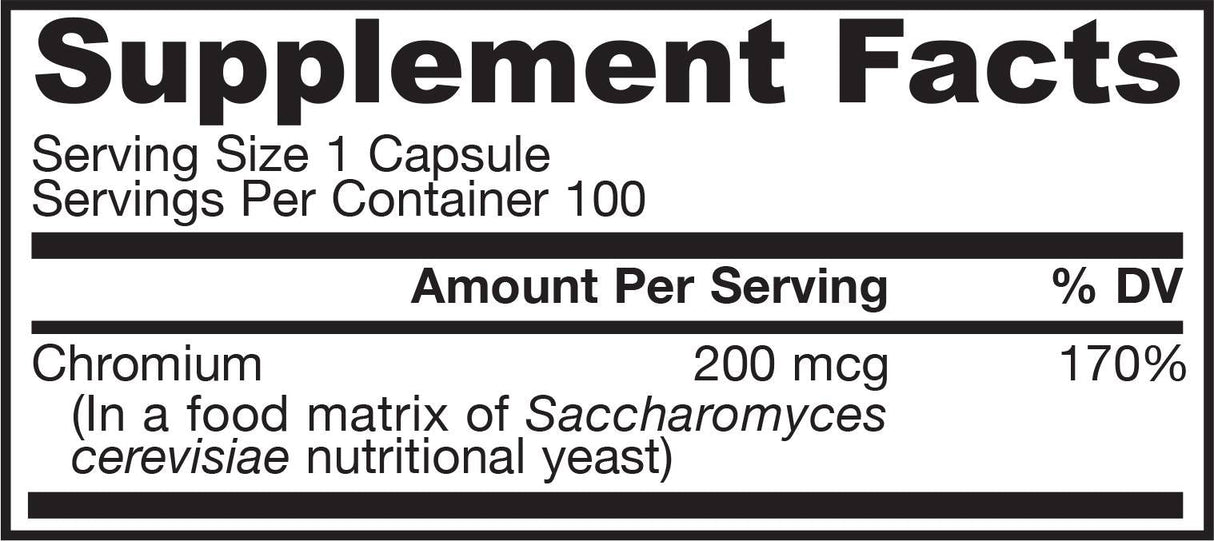 Chromium GTF 200 mcg 100 capsules