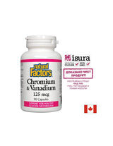 Chrome et vanadium 125 mcg - 90 capsules