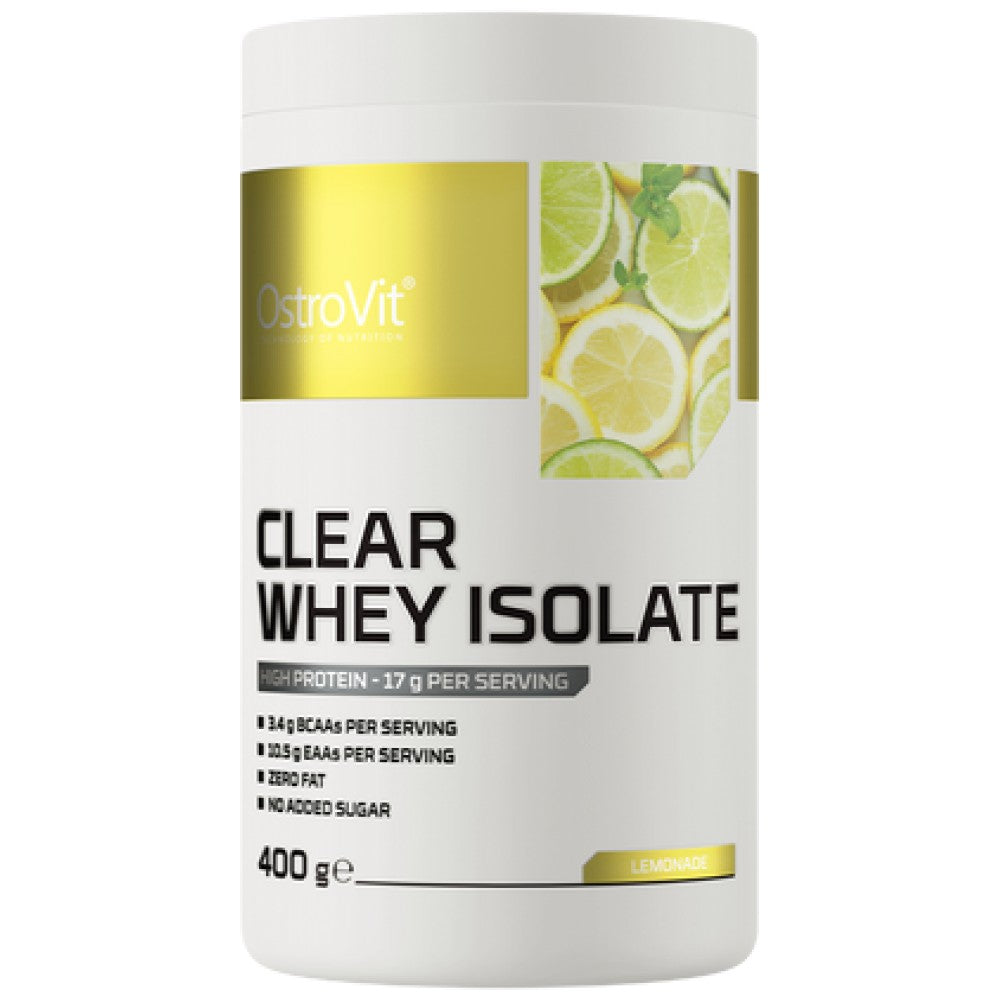 Isolat de lactosérum transparent | 84% d'isolat de protéines de lactosérum ~ zéro graisse et glucides 400 grammes