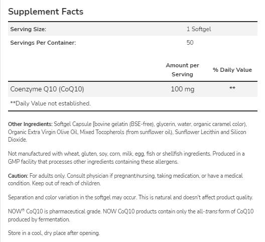 COQ10 100 mg - 150 capsules de gel