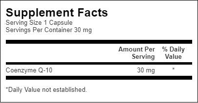 COQ10 30 mg - 60 capsules