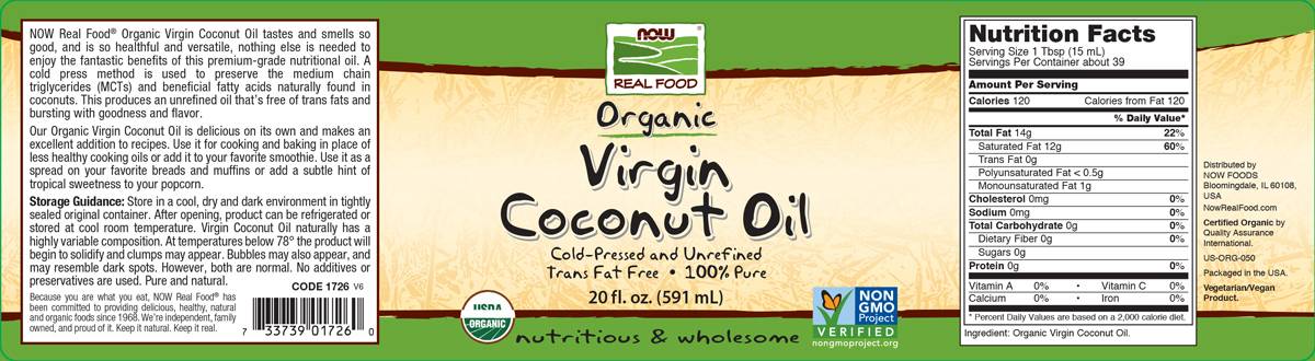 Vierge biologique à l'huile de coco - 591 grammes