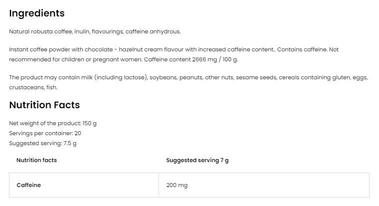 Café Extreme | Robusta naturel ~ café instantané aromatisé 150 grammes