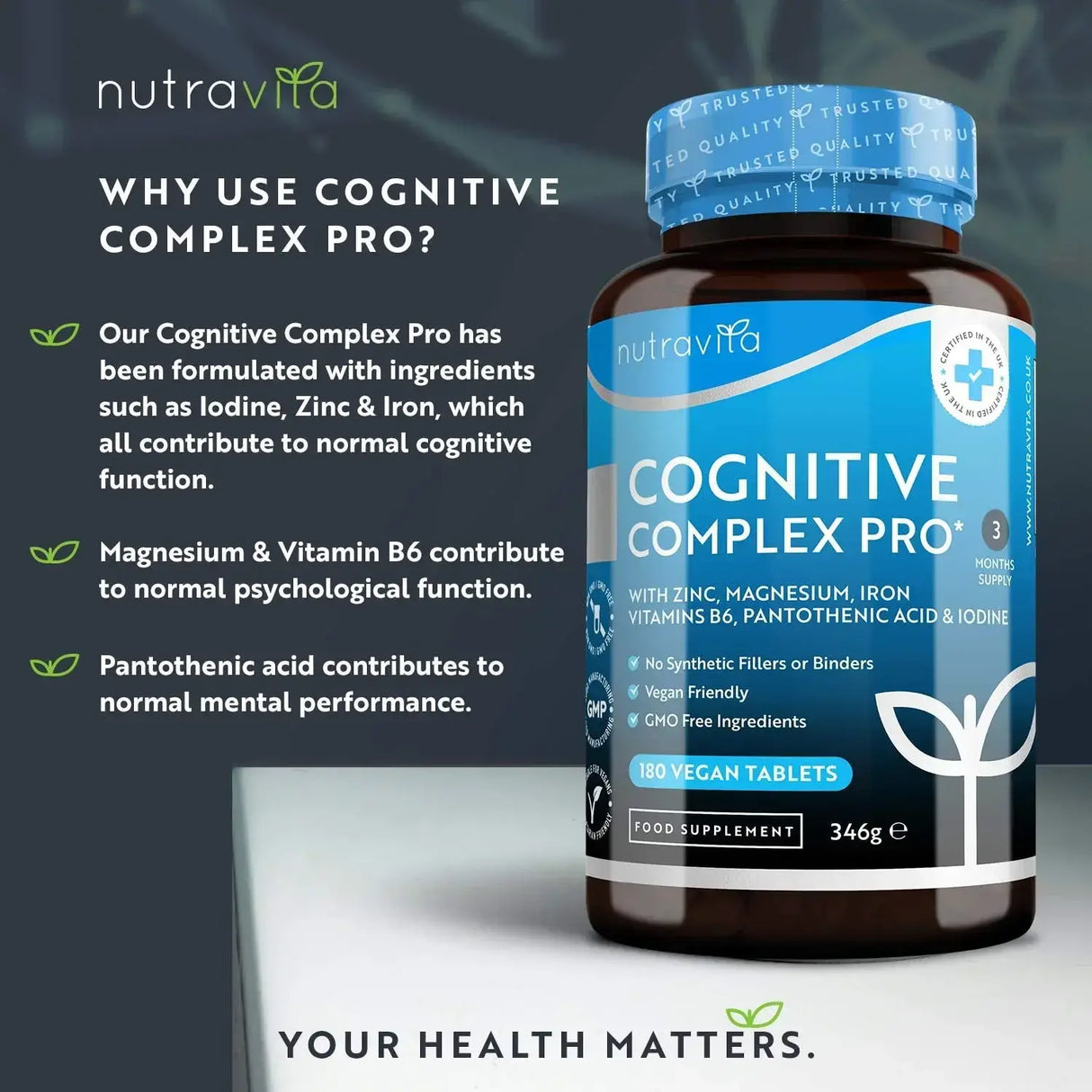Complexe cognitif pro 180 comprimés végétaliens
