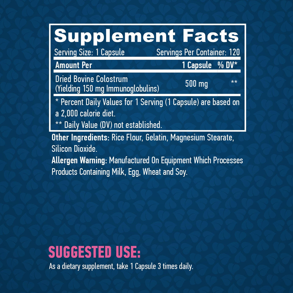 Colostrum 500 mg/120 Caps.