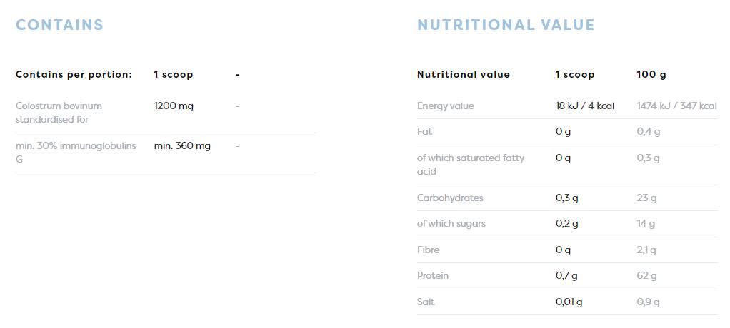 Colostrum Powder 1200 mg - 100 grammes