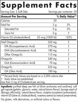 Omega-D 3 565 mg - 60 capsules de gel