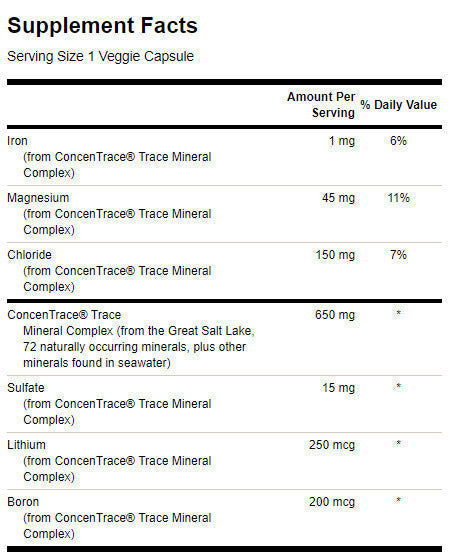 Complexe de traces de concentration - 60 capsules