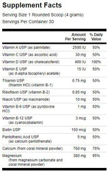 Complexe de calcium corallien avec des vitamines 120 grammes