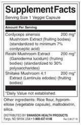 Complexe Cordyceps avec des champignons reishi et shiitake - 60 capsules