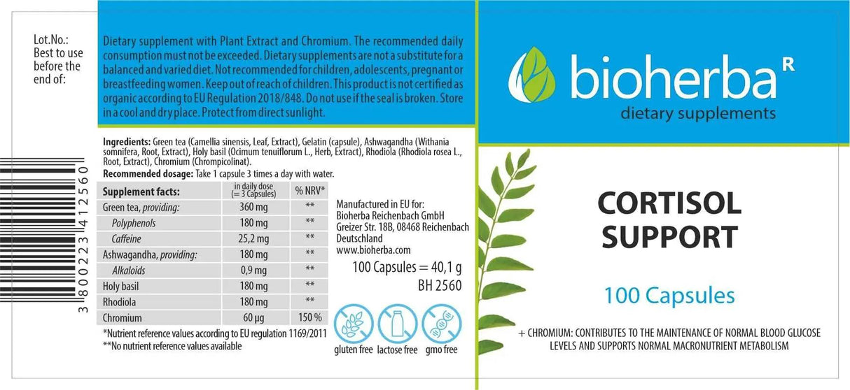 Support de cortisol - 100 capsules