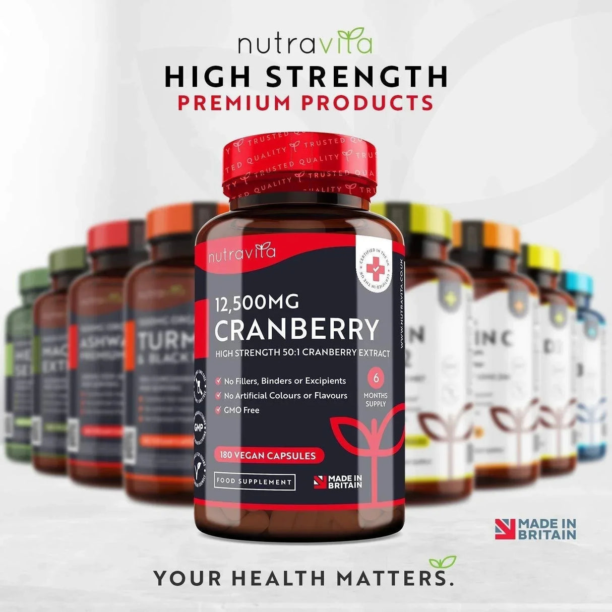 Canneberge - canneberge rouge 12500 mg 180 capsules végétaliennes