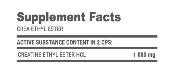 Crea Ethyl Ester HCL - 250 capsules