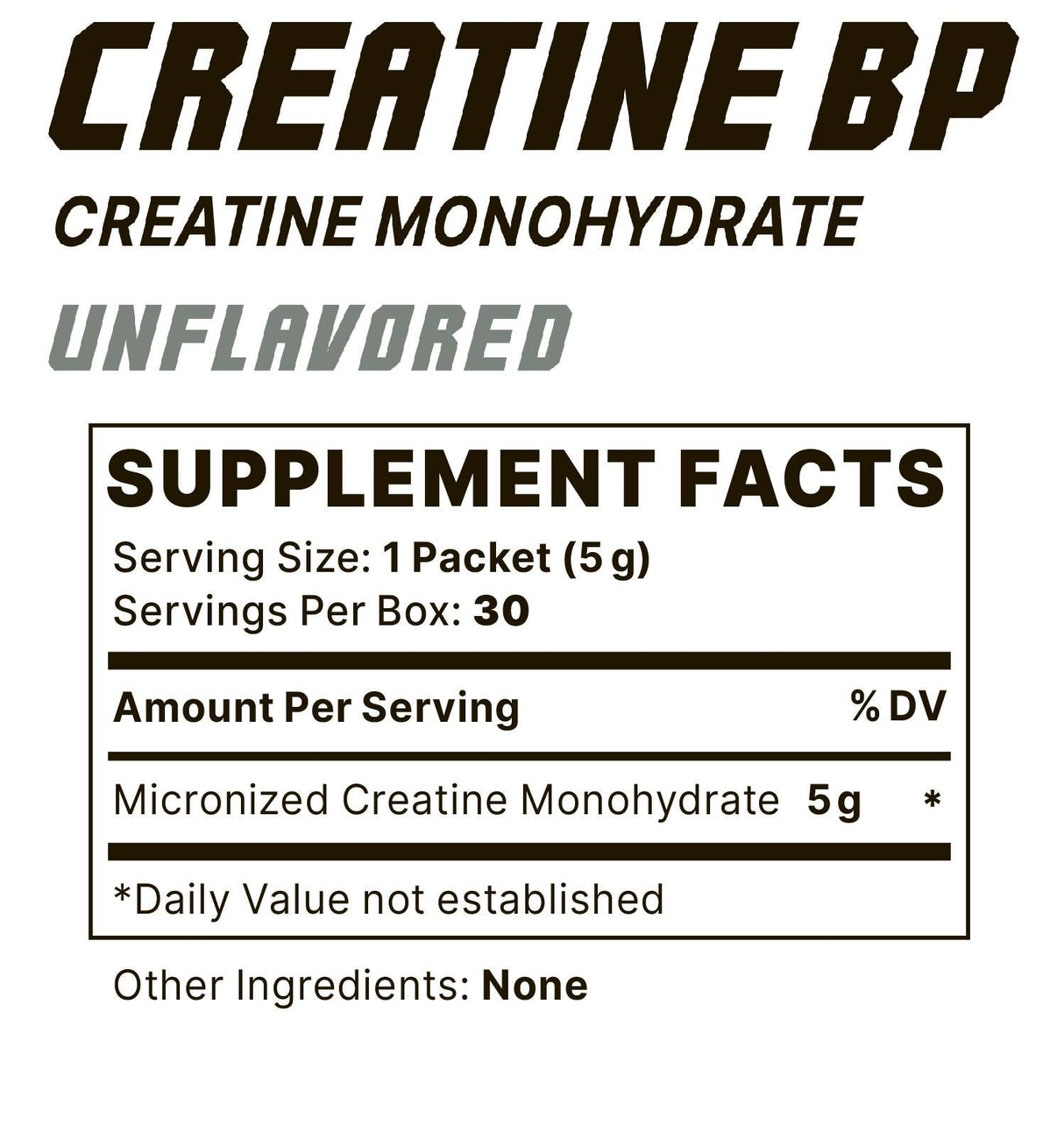 Créatine bp sachets | Creapure® - 30 x 5 grammes