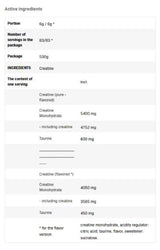 Créatine aromatisée - 0,500 kg