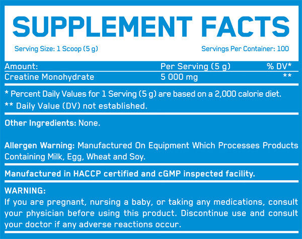 Créatine monohydrate - 0,500 kg