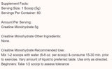 Créatine monohydrate - 300 grammes