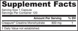 Créatine monohydrate 800 mg 120 capsules