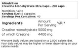 Créatine monohydrate xtra caps 200 capsules