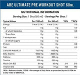 Abe Shot | Tout noir tout avant l'entraînement - 12 x 60 ml