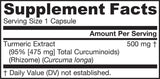 Curcumine 95 500 mg | 95% d'extrait de curcuma curcuminoïdes - 120 capsules