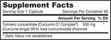 Curcumine 95 500 mg | 95% d'extrait de curcuma curcuminoïdes - 60 capsules