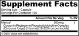 Phytosome de curcumine 500 mg | Meriva® - 120 capsules