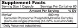 Phytosome de curcumine 500 mg | Meriva® - 120 capsules