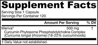 Phytosome de curcumine 500 mg | Meriva® - 120 capsules