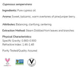 Huile de cyprès | 100% pur Cupressus Sempervirens - 30 ml