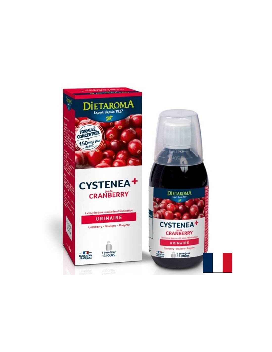 Soins des voies urinaires (canneberge, bouleau blanc et bruyère) Cysténéa +, 200 ml