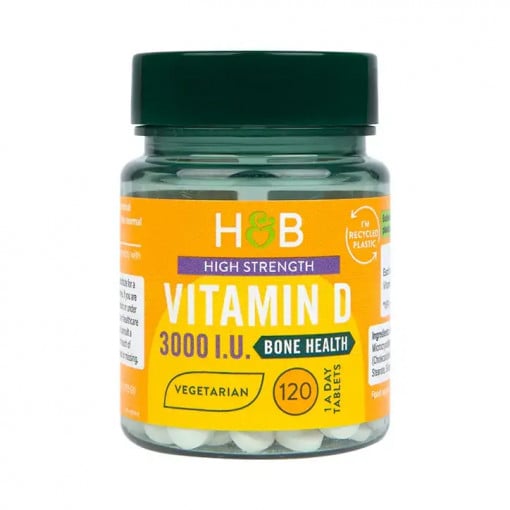 Vitamine D (vitamine D 3000 UI) 75 mcg 120 comprimés Holland & Barrett
