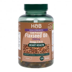 Pressé à froid à haute résistance | Huile de lin 2000 mg - 120 capsules