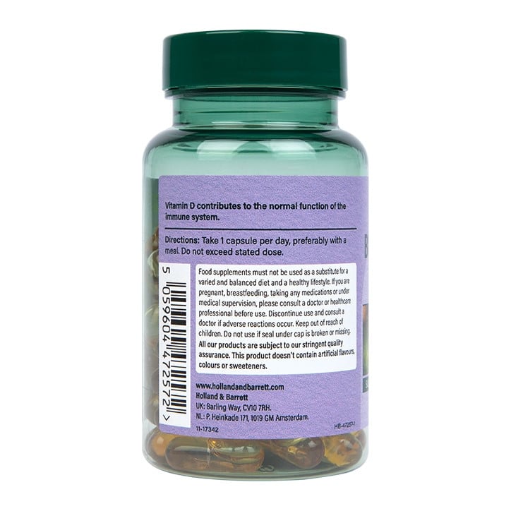 Huile de graines noires avec de la vitamine D - 60 capsules