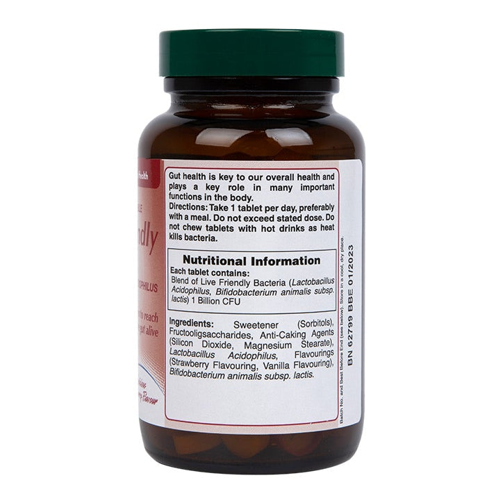Probiotique avec acidophilus (fraise à croûte d'acide 1 milliard) 1 milliard) 1 milliard. 120 comprimés à croquer Holland & Barrett