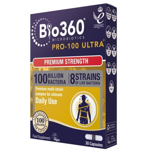 Probiotic Pro-100 Ultra (100 milliards de bactéries) 100 milliards. 30 capsules naturesd