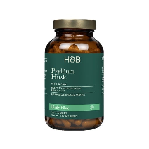 Psyllium Husk Fiber (Psyllium Husk) 500mg 180 Capsules Holland & Barrett