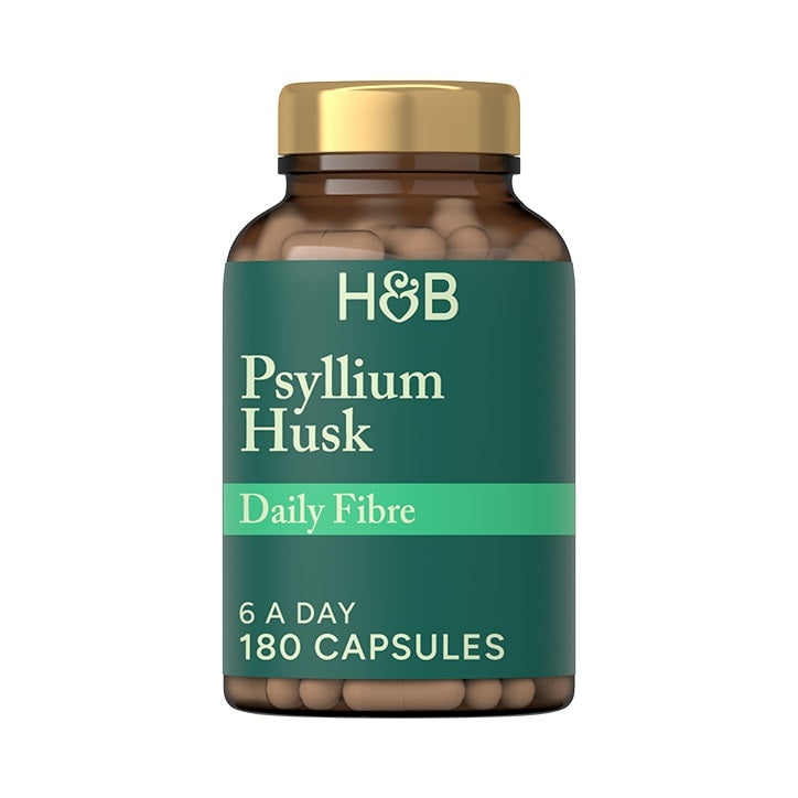 Psyllium Husk Fiber (Psyllium Husk) 500mg 180 Capsules Holland & Barrett