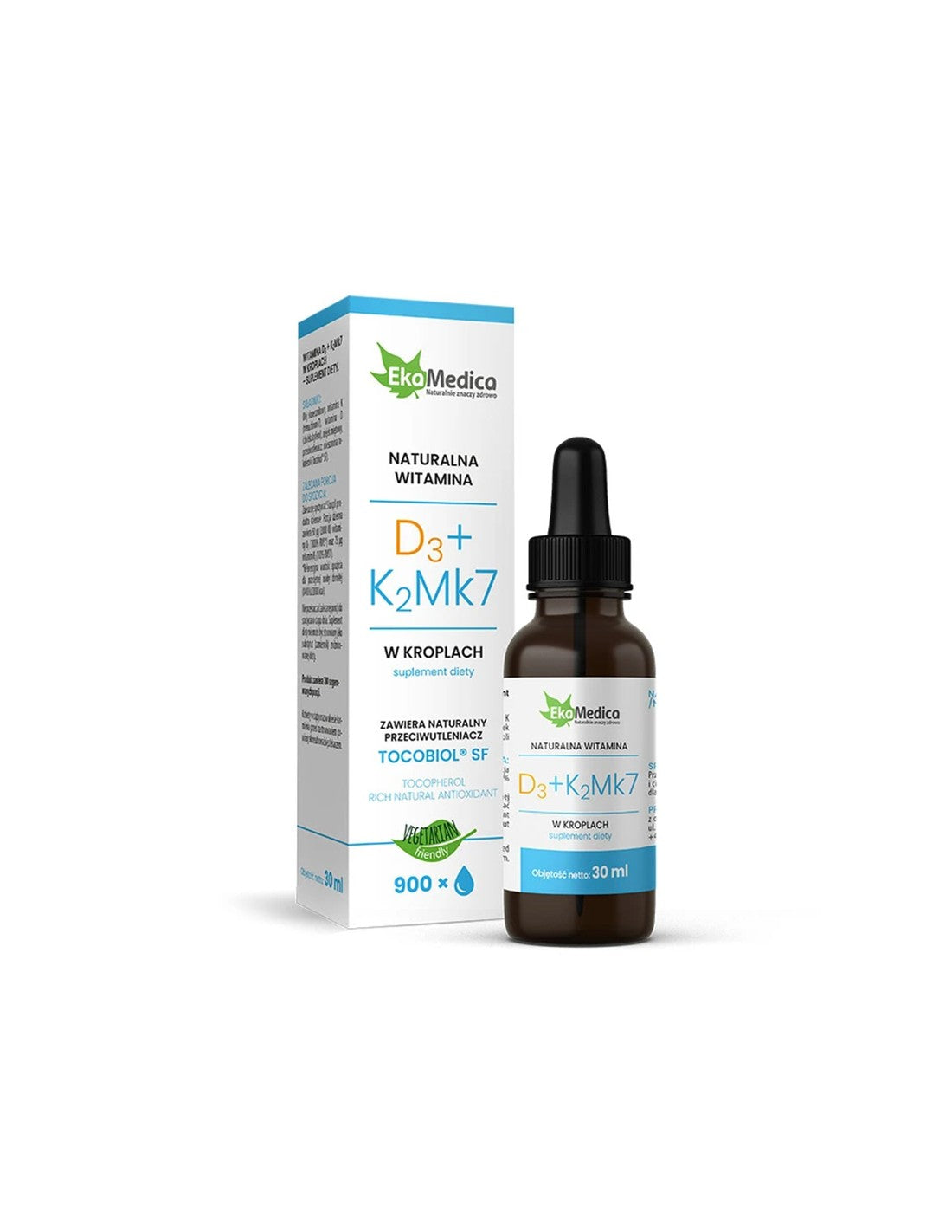Os et dents - vitamine D3 (10 μg/400 UI) et K2 (15 μg), 30 ml de gouttes