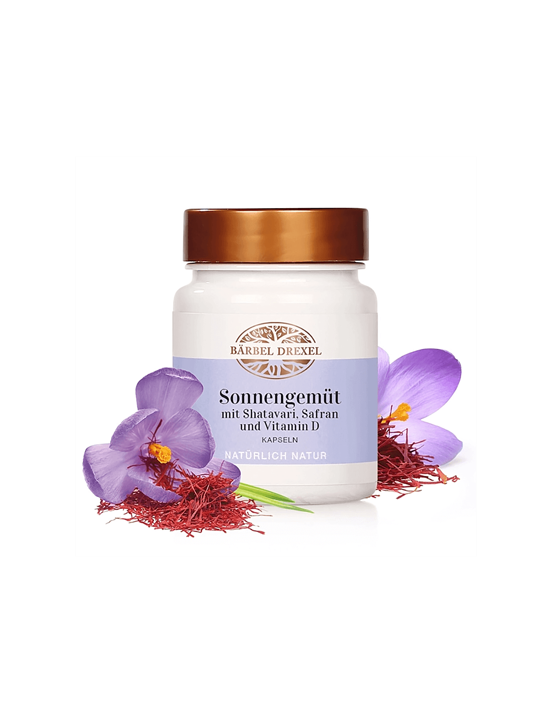Shatavari, safran et vitamine D3 pour les femmes - équilibre hormonal, ton, santé émotionnelle, 30 capsules