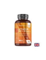 Système osseux - Vitamine D3 4000 UI + K2 100 µg, 180 comprimés World World