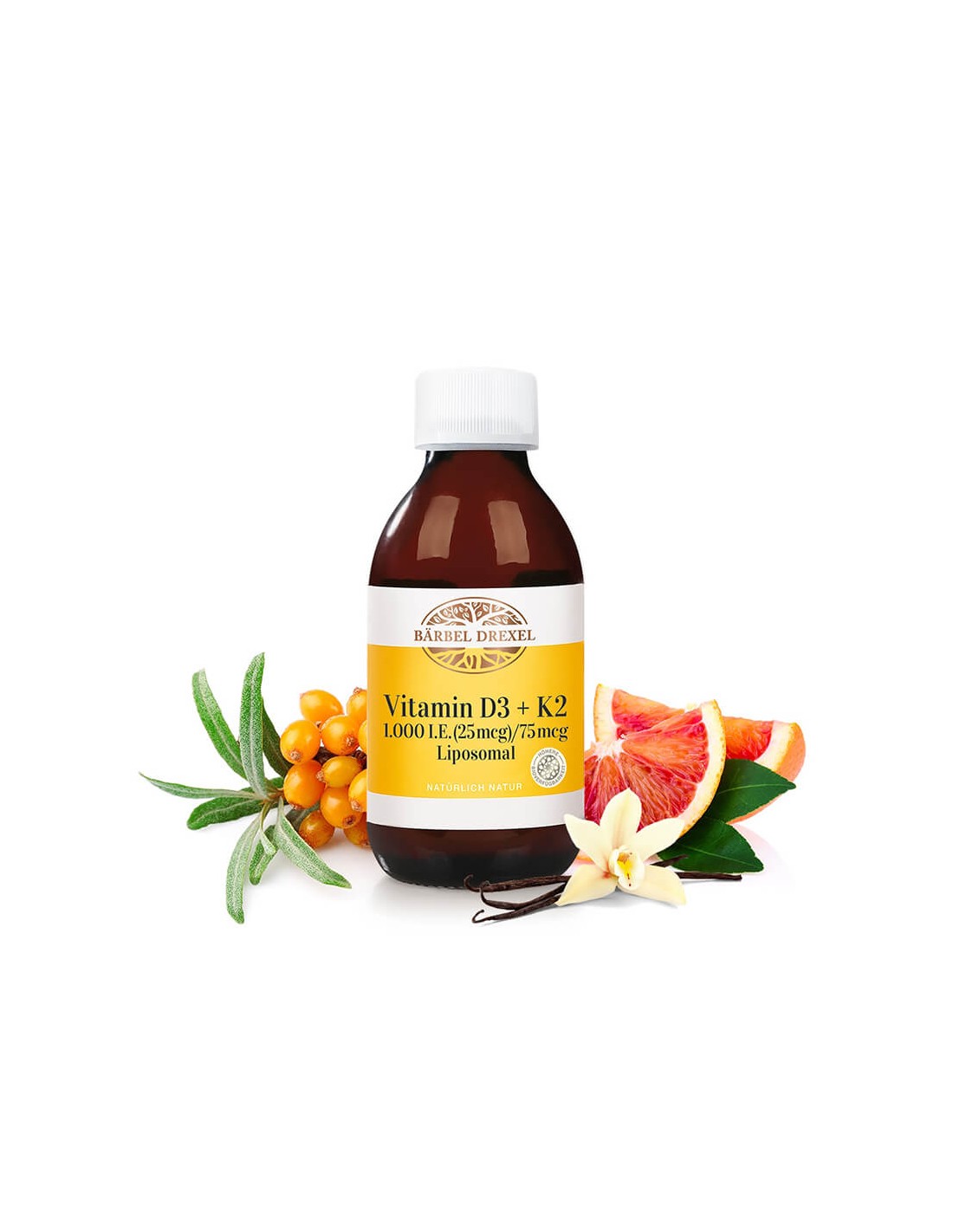 Vitamines D3 + K2 à haute absorption - Pour la santé des os et du cœur, 150 ml <tc>Bärbel Drexel</tc>