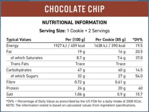 Cookie critique | Cookie indulgent à haute protéine - 85 grammes