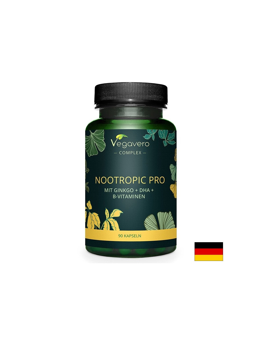 Mémoire et concentration - Nootropic Pro au ginkgo biloba, DHA et vitamines B, 90 capsules <tc>Vegavero</tc>
